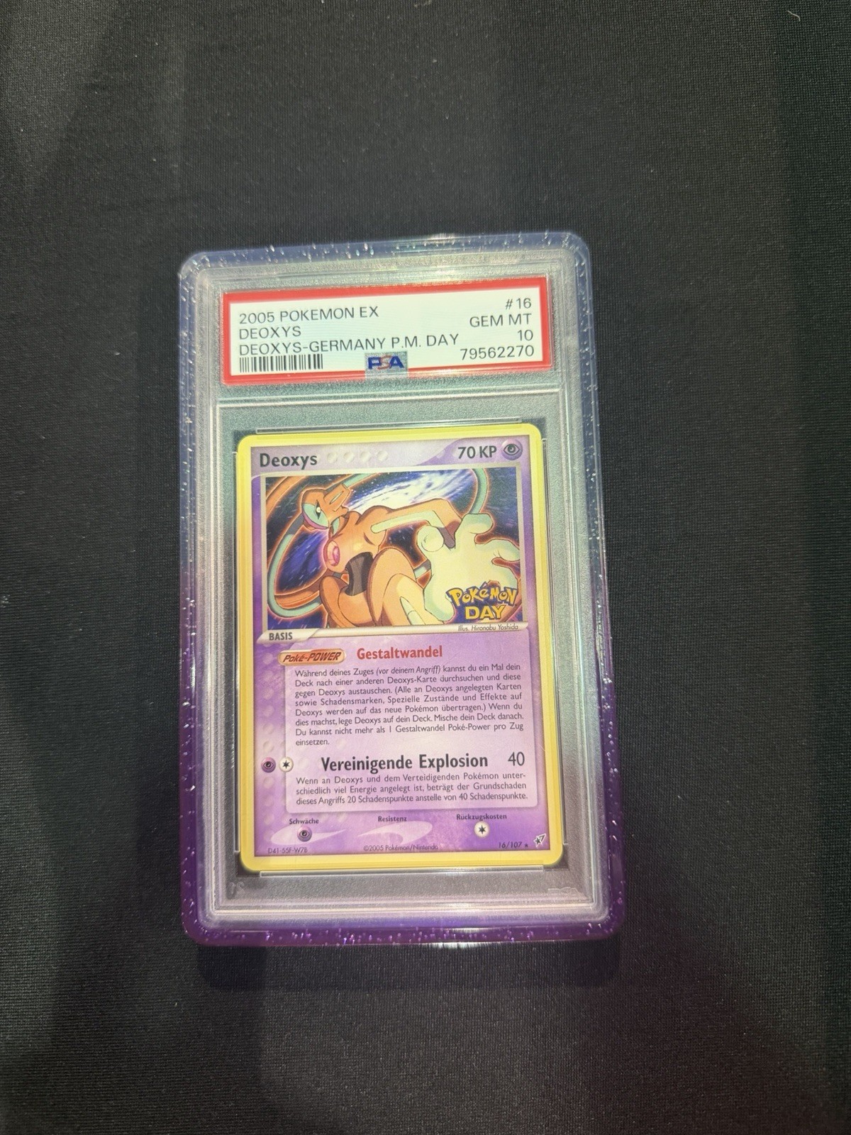 Pokémon TCG 2005 EX Deoxys Deoxys Pokemon Day Promo 16/107 PSA 10 Pop 7