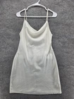 Urban Outfitters Dress Womens S White Slip Dress Satin Lined Cowl Neck
