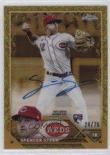 2023 Topps Gilded Collection Gold Etch Yellow 24/75 Spencer Steer Auto v9t