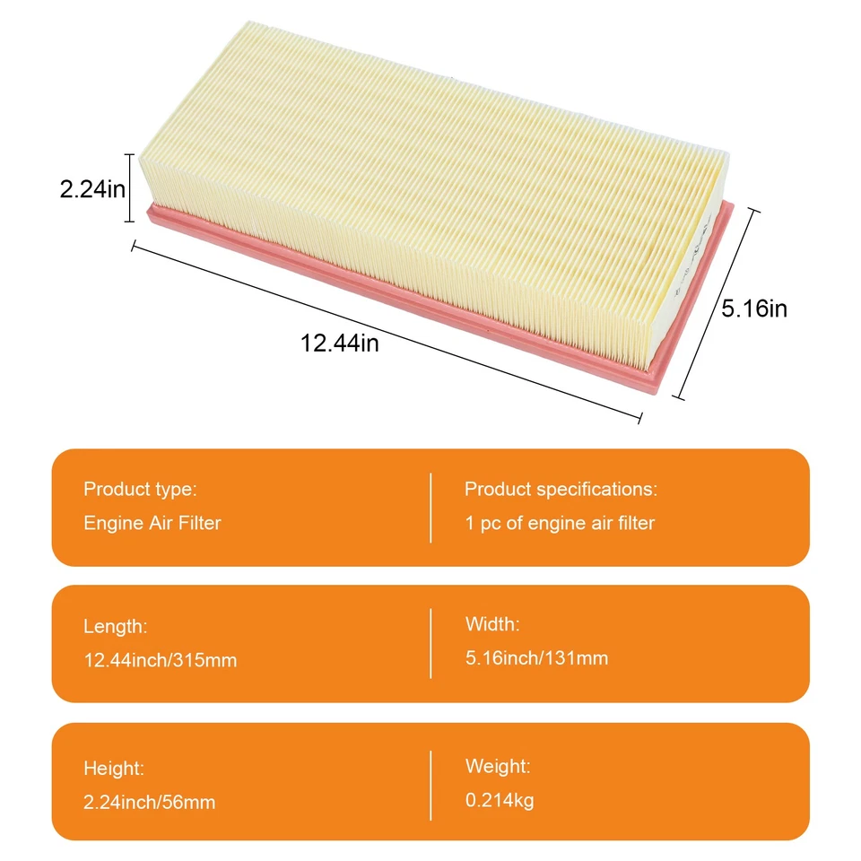 Filtro de aire del motor para Nissan Altima 2007 2008 2009 2010-2012 2,5 L L4 e híbrido Foto 3 de 4