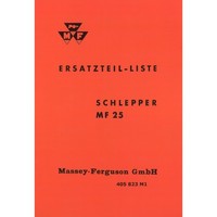 Massey Ferguson Schlepper MF25 - Traktor Ersatzteilliste Ersatzteilekatalog