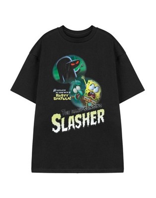 SpongeBob SquarePants Schwarz Hash Slinging Slasher Kurzärmeliges T-Shirt Unisex