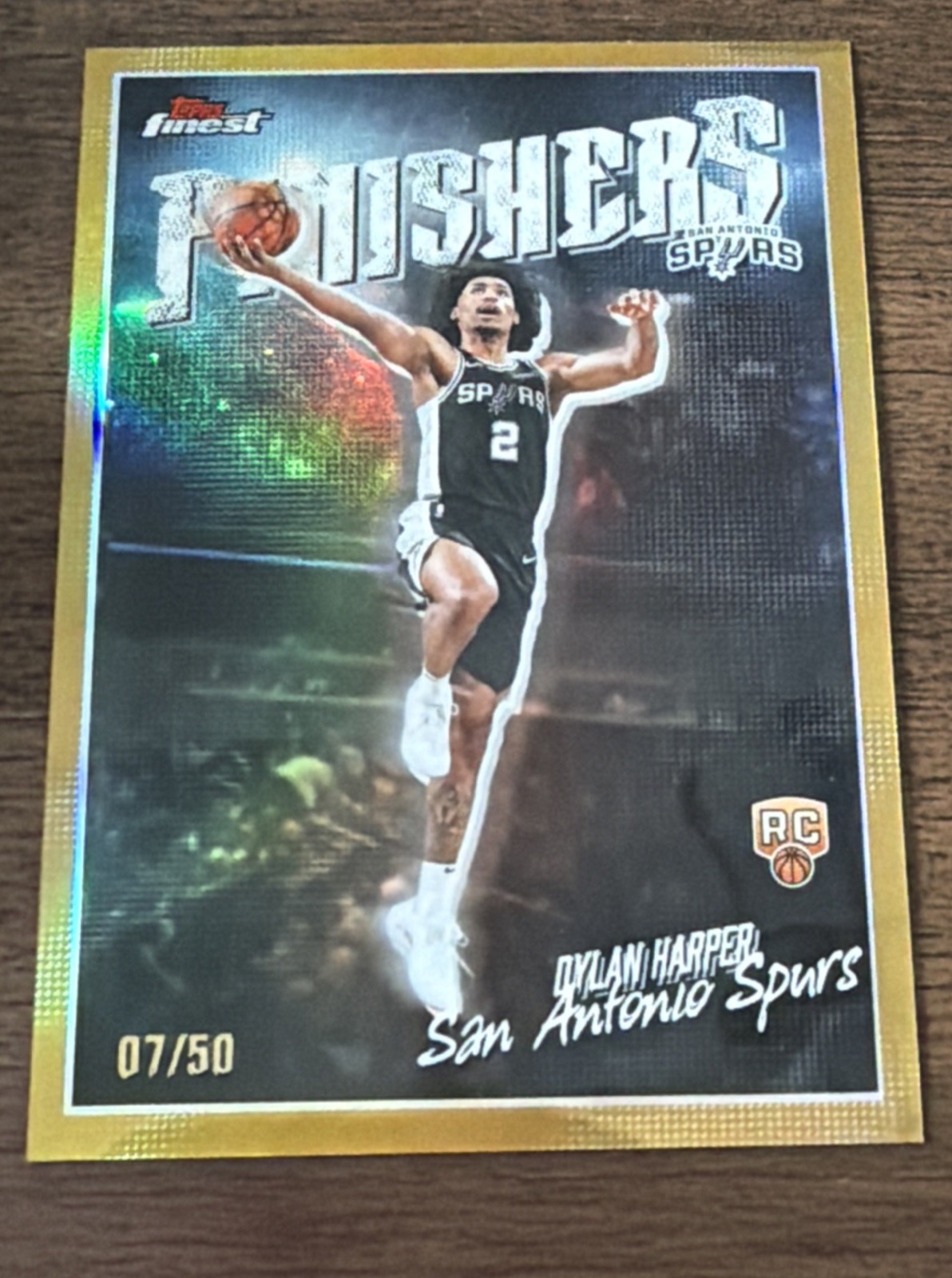 2025-26 Topps Finest Finishers RC GOLD REFRACTOR SP DYLAN HARPER /50 🔥 SPURS !