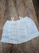 ANTIQUE VICTORIAN BABY DRESS WHITE LAWN LACE Thin Cool Doll