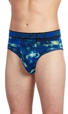 Vtg JOCKEY Mens Blue Print Active Microfiber Brief Underwear sz M