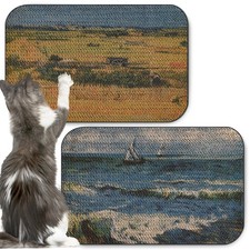 2 Pack Series3 Art Wall Mountable Cat Scratcher Cardboard Scratch Pad