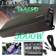 1OHM 5000W Monoblock Class D Car Amp – Low Distortion Stereo Audio Amplifie