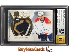 2015-16 Jaromir Jagr UD The Cup Limited Logos Patch Auto #LLJJ /50 BGS 8.5