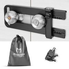 Double Door Locking Device, French Door Lock Security Barricade, Keyed Extra ...