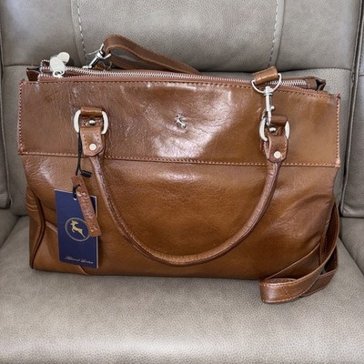 Ashwood Tote Bag Brown Leather Top Handle Satchel Work Bag Purse NWT NEW