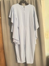 Light Blue Womens Ruffle Sleeve Size 14 Dress NWT