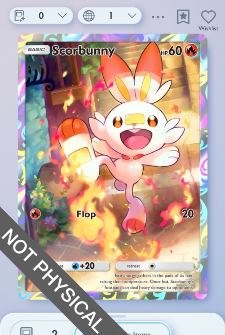 Pokemon Juego de Cartas Coleccionables Bolsillo - Scorbunny 1⭐, Desfile Fantástico, Inglés