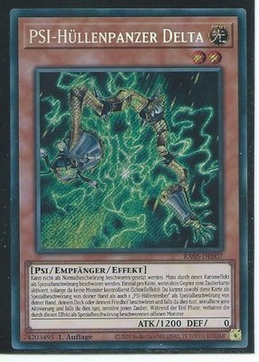 YU GI OH PSI HÜLLENPANZER DELTA  RA05-DE007 SECRET RARE 1.AUFLAGE