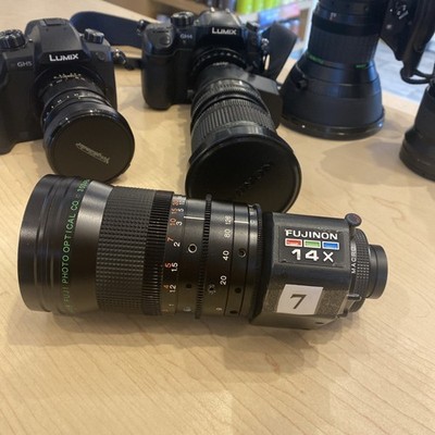DEFECTIVE Fujinon A14 x 9F TV Camera Zoom Lens 1179126mm ERM1 Fuji Teste G3D