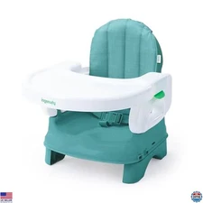 Ingenuity Deluxe Comfort Folding Baby Booster Seat - Adjustable, Cushioned, Teal