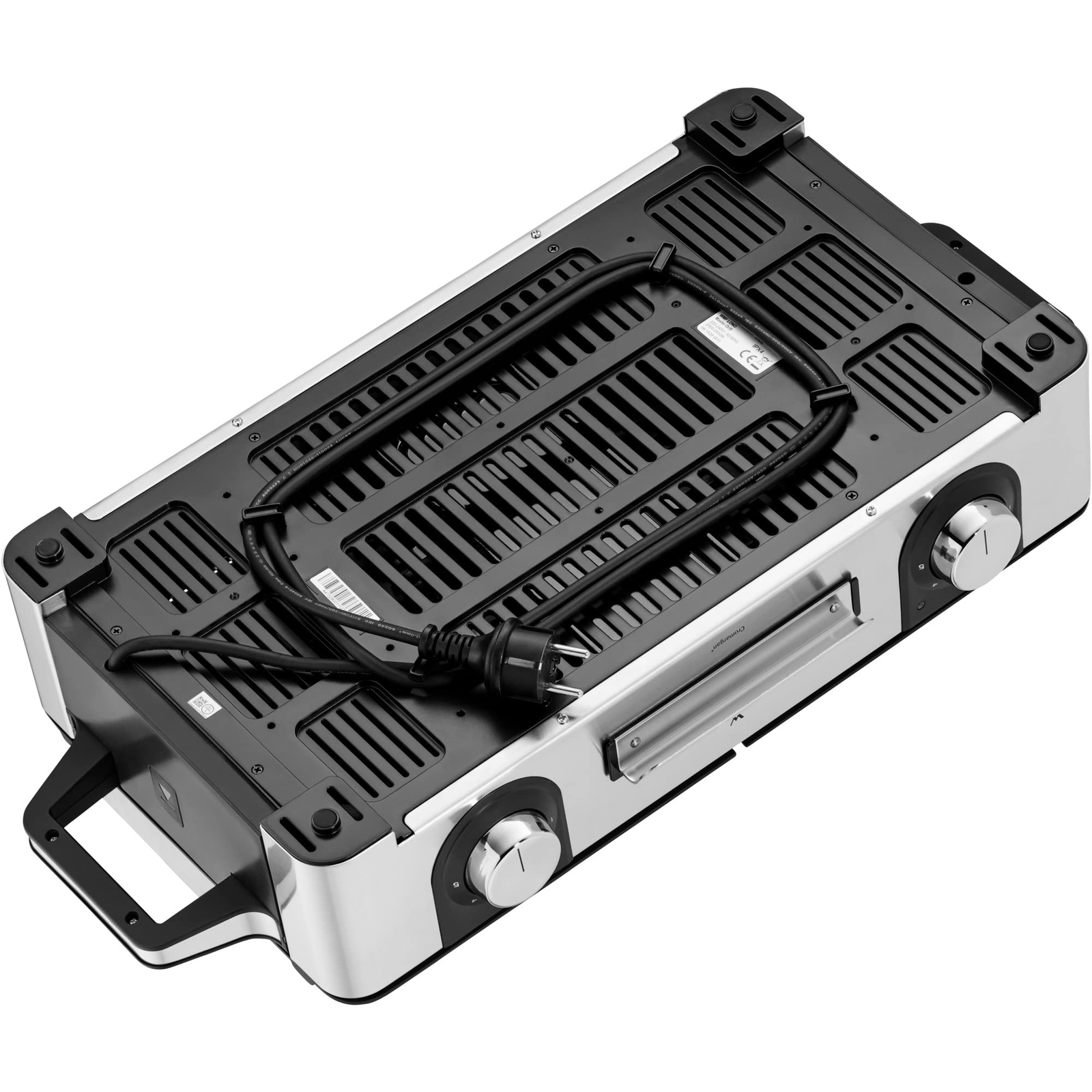BBQ grill robuste 2400 W en aluminium avec plaques amovibles