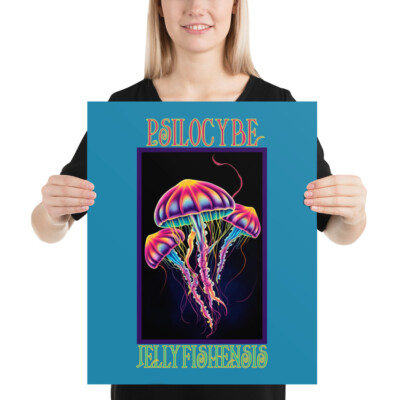 ''P Jellyfishensis'' Poster Psychedelic Jellyfish Trippy Cnidarian Medusa