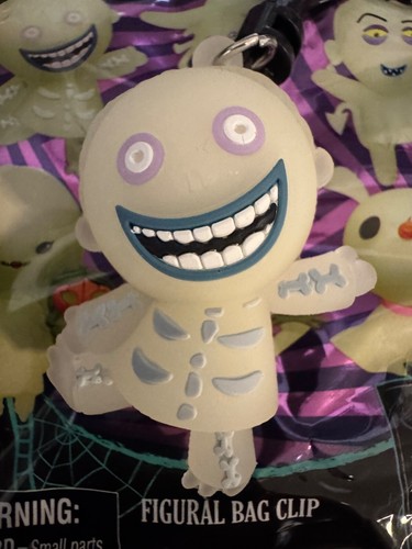 THE NIGHTMARE BEFORE CHRISTMAS GLOW IN THE DARK FIGURAL BAG CLIP YOU CHOOSE - Picture 18 of 23