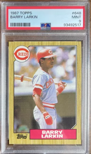 1987 Topps Barry Larkin PSA 9 Mint! Rookie #648