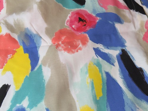 New York Kate Spade Shower Curtain Watercolor Dahlias Floral Design 72x72 Fabric - Picture 2 of 8