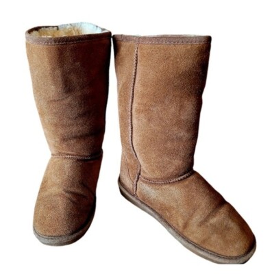 Bear Paw Brown Suede Tall Knee High Boots Women's Size