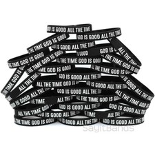 Fifty 50 God Is Good All the Time Wristbands - All The Time God Is Good Bands