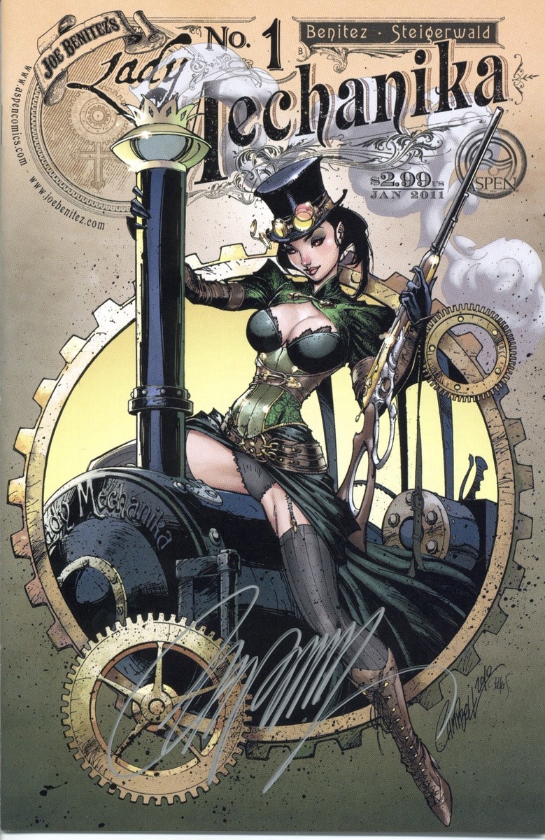 稀有　Lady Mechanika #1 J Scott Campbell LADY MECHANIKA 1B 1st print signed by J SCOTT CAMPBELL ASPEN