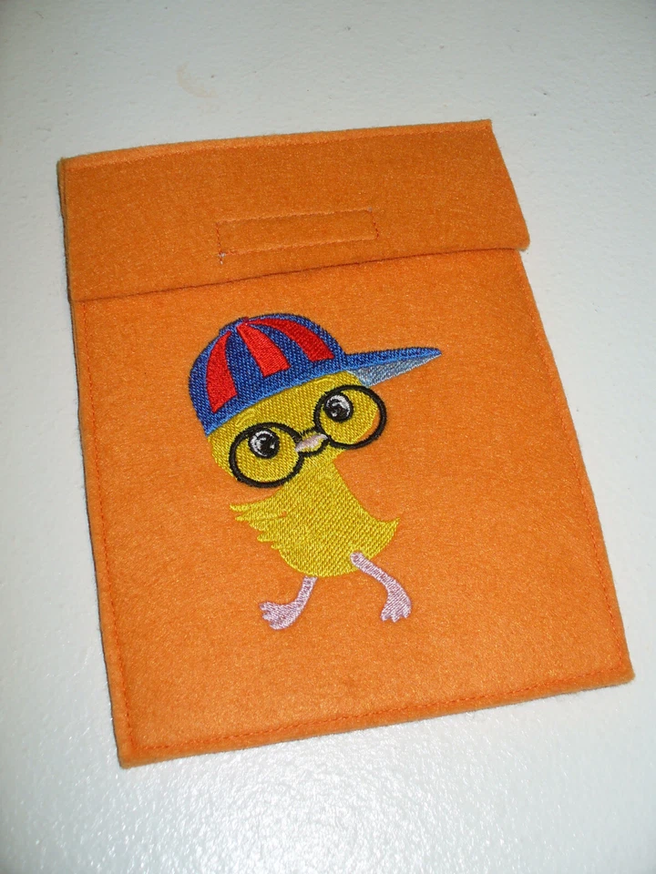 Hülle für EReader/6“ – Handarbeit/Filz Orange