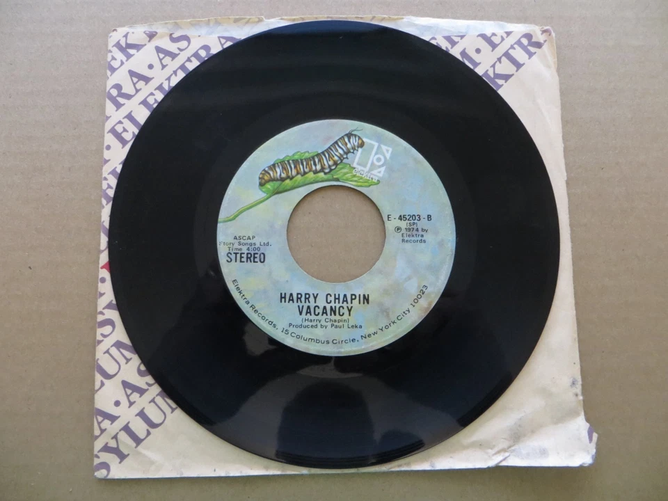 Harry Chapin – Cat's In The Cradle / Vacancy - 1974 - Elektra E-45203 7" Single - Image 4 of 4
