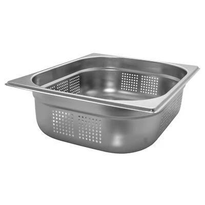 AcMax GN 1/2 Gastronormbehälter GN Behälter Edelstahl 6,5 Liter Tiefe 100 mm GEL