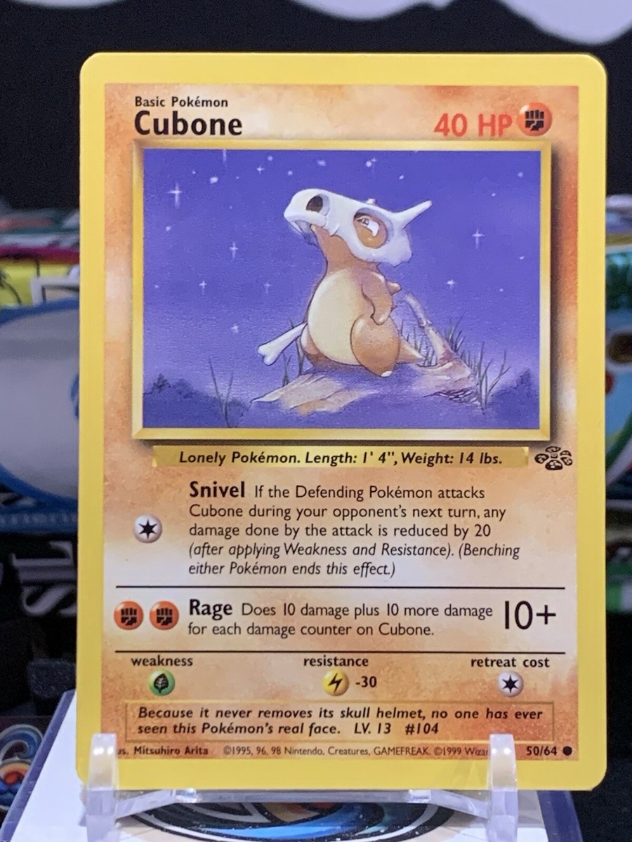 Cubone 50/64 Jungle Pokemon Card Unlimited Vintage LC 8U | eBay