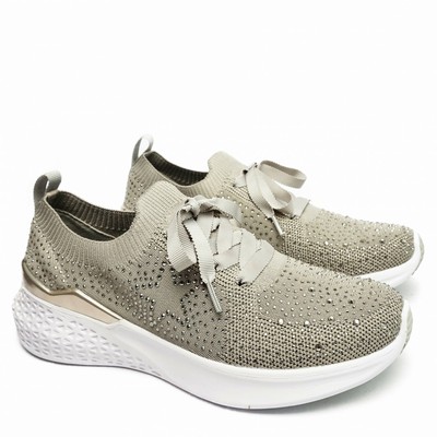 ARA SHOES TENNIS GLITTER FABRIC LACE UP ULTRA SOFT AND ULTRA L BOTTOM