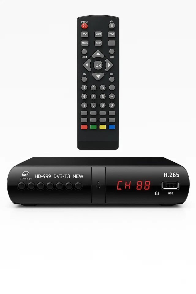 Digitale Terrestre DVB-T3 Decoder TV SCART HDMI 4K H265 Telecomando Pile - Immagine 2 di 4