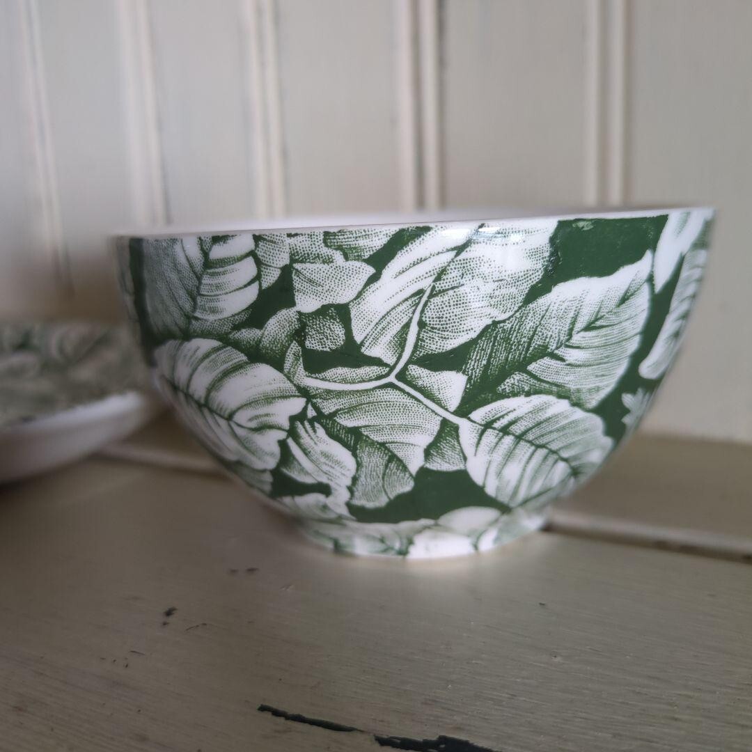 Burleigh THE NED Green Hibiscus Sugar Bowl Saucer Set | eBay