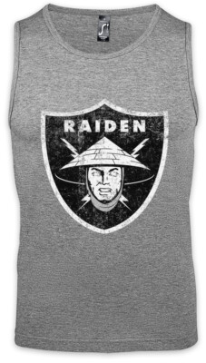 Raiden Logo Herren Tank Top Mortal Raiders Earthrealm Cage Kombat LA MK Sub Zero