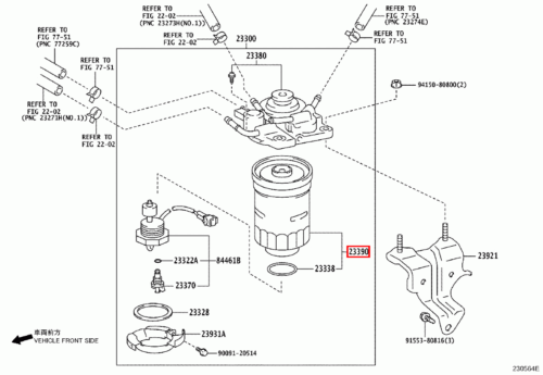 Genuine Toyota Prado 150 Series GDJ 1GD 2.8 Diesel Fuel Filter - Picture 8 of 10