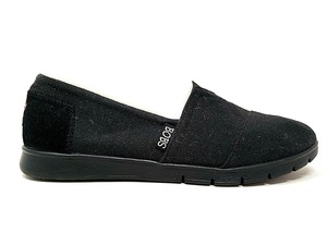skechers womens black slip ons