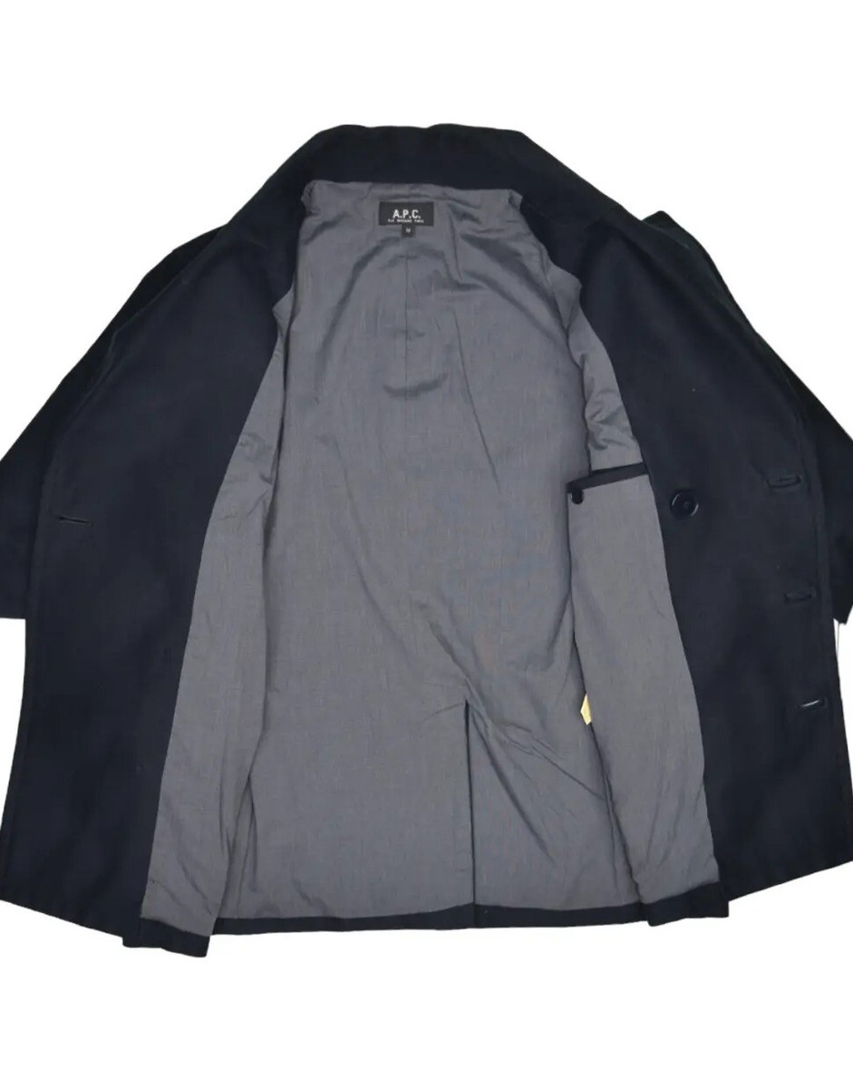 APC Pea Coat Mens M Navy Double Breasted Deck Jacket 100