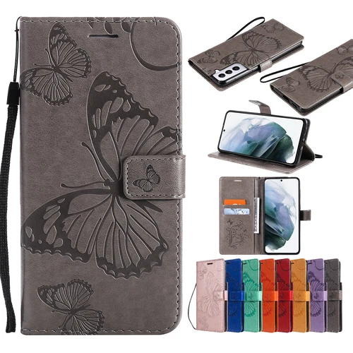 Butterfly Leather Card Wallet Case For Samsung S25 S24 S23 S22 S21 Ultra Plus - Foto 11 di 72
