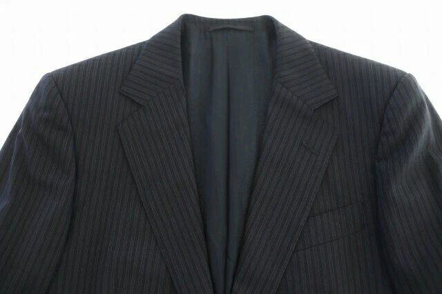 GUCCI Tom Ford epoca rigato lana prese d'aria laterali set up tuta singola 48R nero