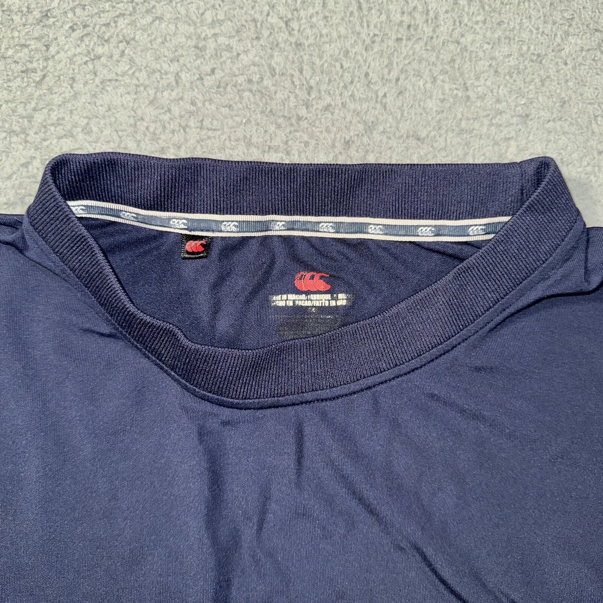 Canterbury Of New Zealand Shirt Mens 2XL Blue Short Sleeve