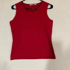 Textured Vest Pullover Top Womens XS Red Very soft