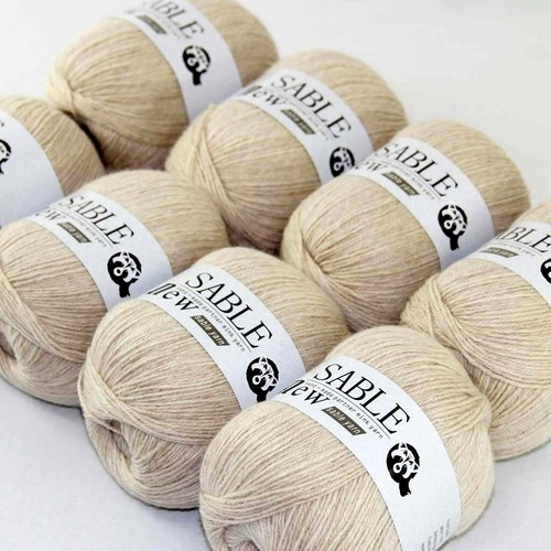 Sale 8X50gr Super Soft Pure Sable Cashmere Shawls Fine Hand Wool Crochet Yarn - Picture 41 of 82