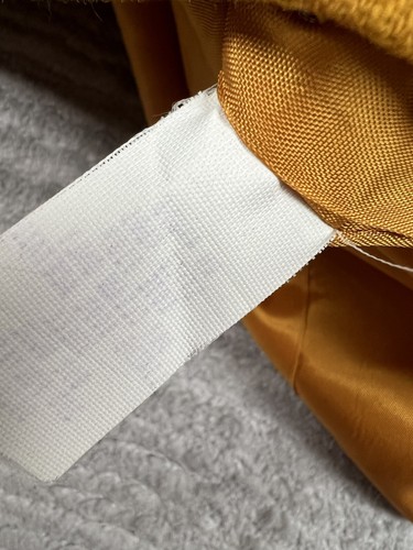 Vintage Oleg Cassini Blazer Womens 16 Mustard Yellow Wool Jacket - Picture 13 of 14