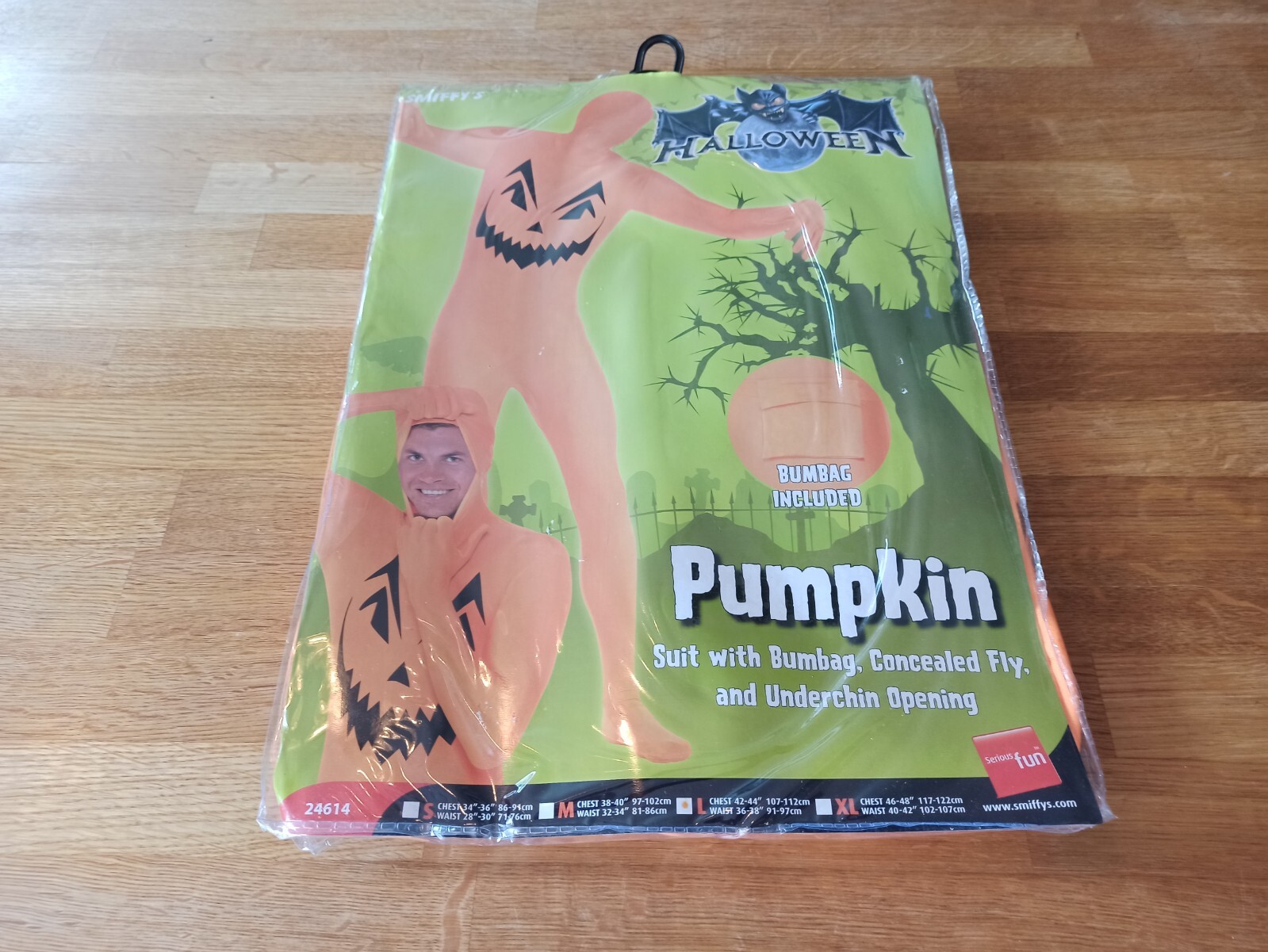 NEW Halloween Pumpkin Suit Mens Fancy Dress Costume Large