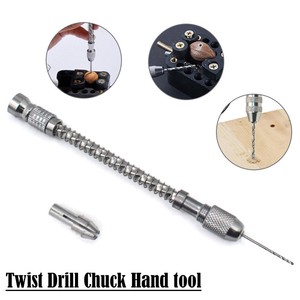Mini-Pin-Vise-Wood-Spiral-Hand-Push-Drill-Chuck-Micro-Twist-Bit-Jewelry-Tool