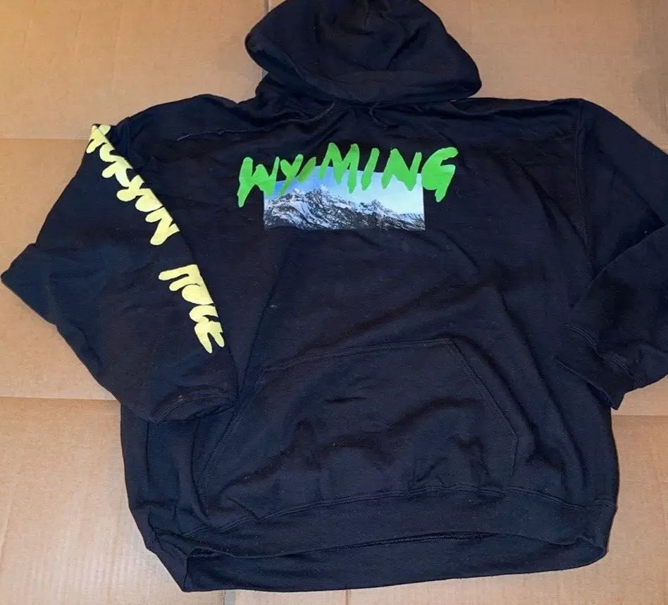 KANYE WEST WYOMING YE MERCH HOODIE BLACK