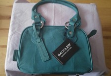 Sac à main élégant en cuir sarcelle SADDLER neuf avec étiquette. 
