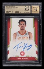 Trae Young 2018 Donruss Next Day Rookie Auto RC BGS 9.5 with 10 Auto Grade Hawks