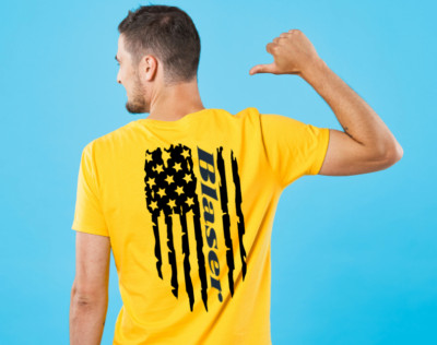 T-shirt Blaser Distressed Flag Clay Pigeon | Skeet | Trap Shooting Tee 